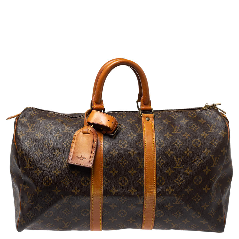 Pre Owned Louis Vuitton Monogram Canvas Keepall 45 Bag
