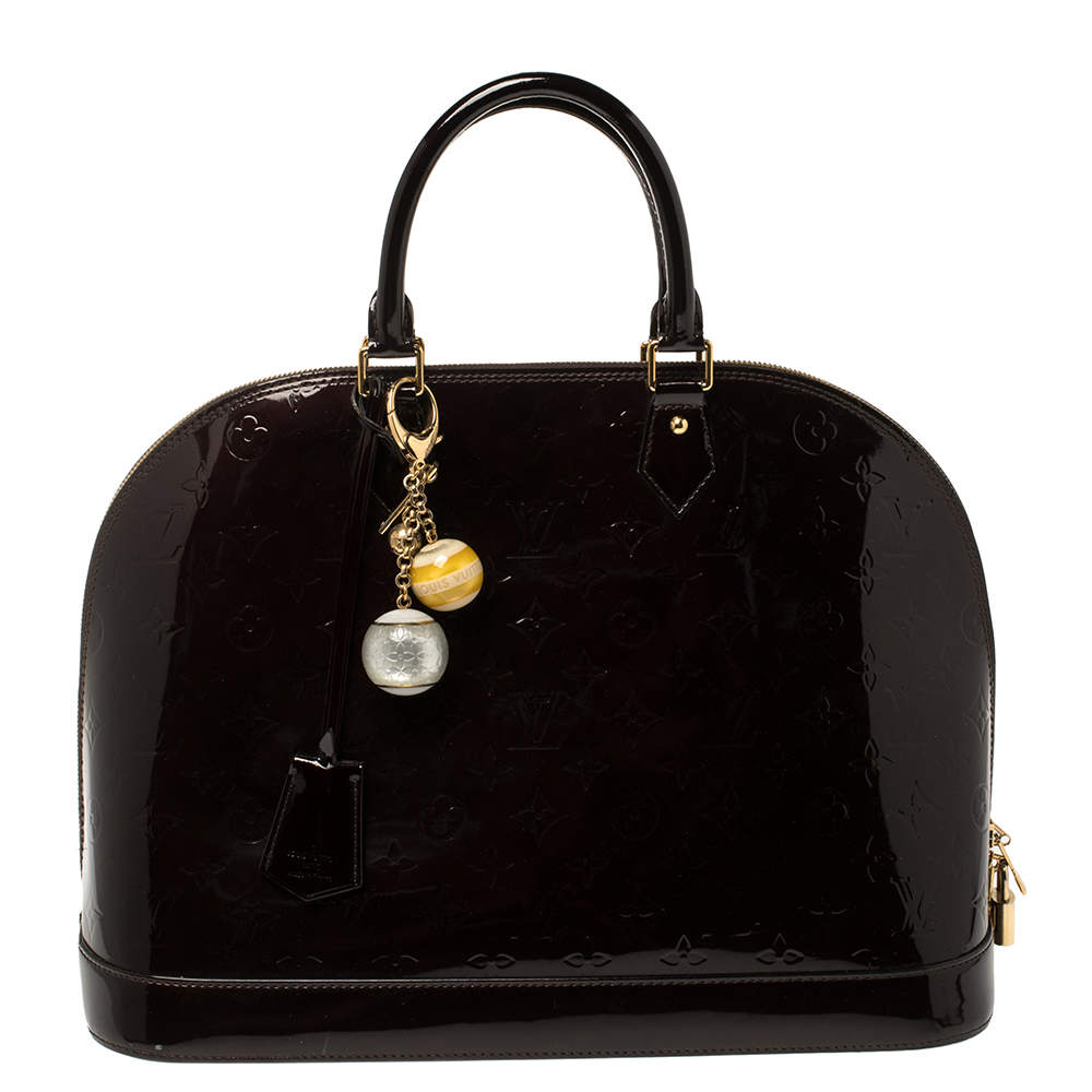 مملوكة مسبقًا حقيبة لوي فيتون ألما فيرنيه مونوغرامية بنفسجية كبيرة بدلاية