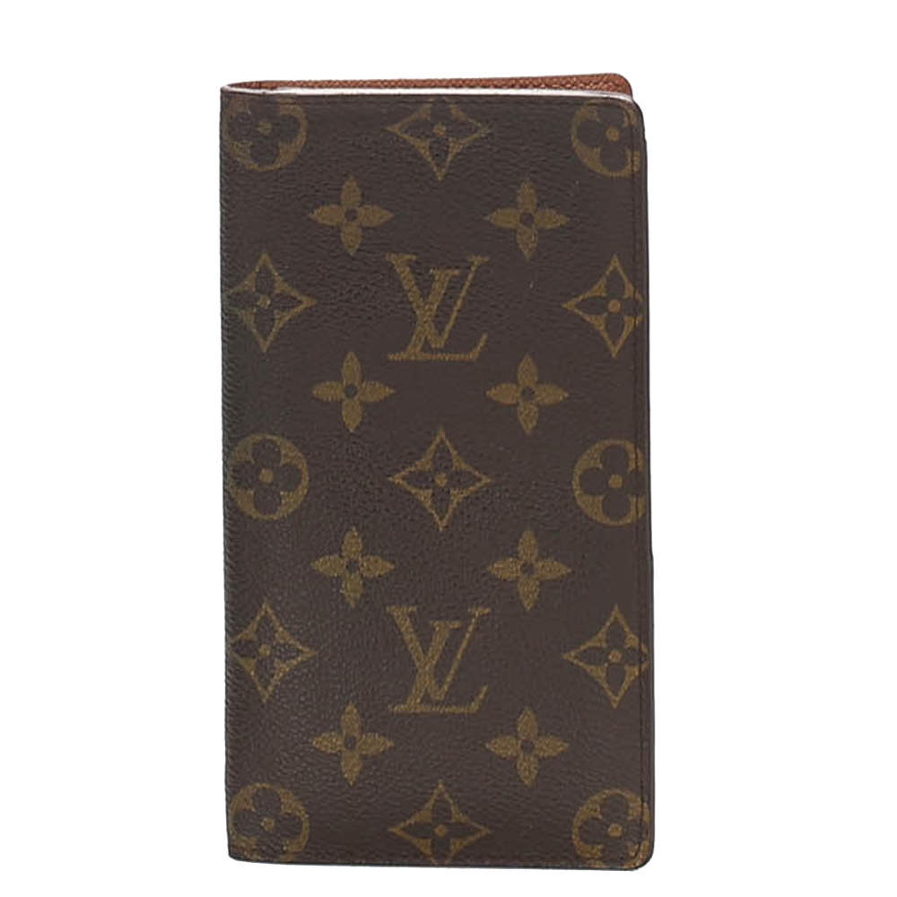 Pre Owned Louis Vuitton Brown Monogram Canvas Porte Tresor Wallet 