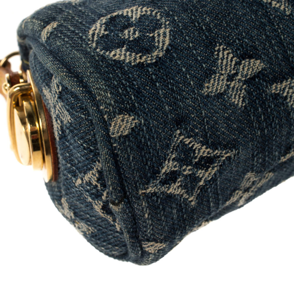 Bonhams : Louis Vuitton Blue Denim Rousse Speedy GM Pouch