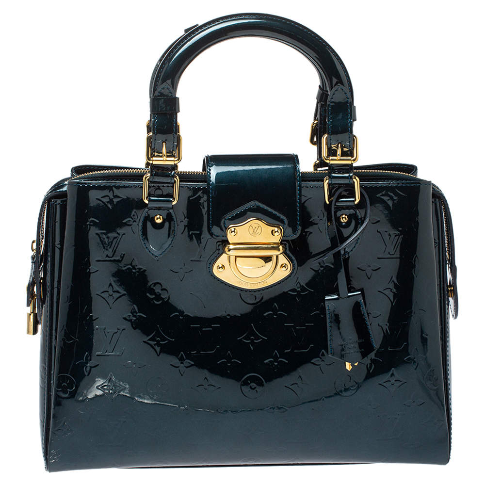 مملوكة مسبقًا Louis Vuitton Blue Nuit Monogram Vernis Melrose Avenue Bag