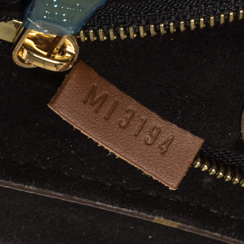 Pallas cloth handbag Louis Vuitton Brown in Cloth - 32419526