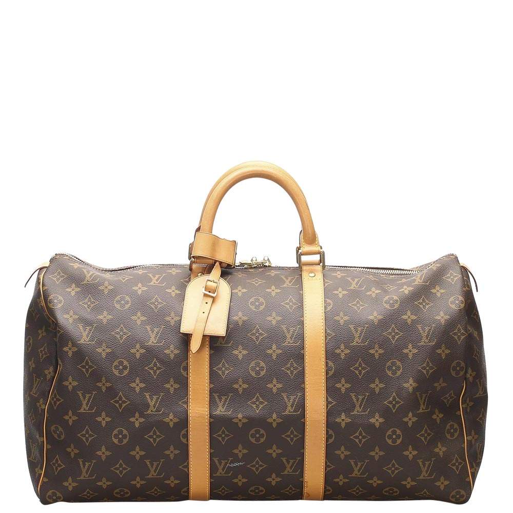 Louis Vuitton  Canvas  Keepall 50 Duffel Bags