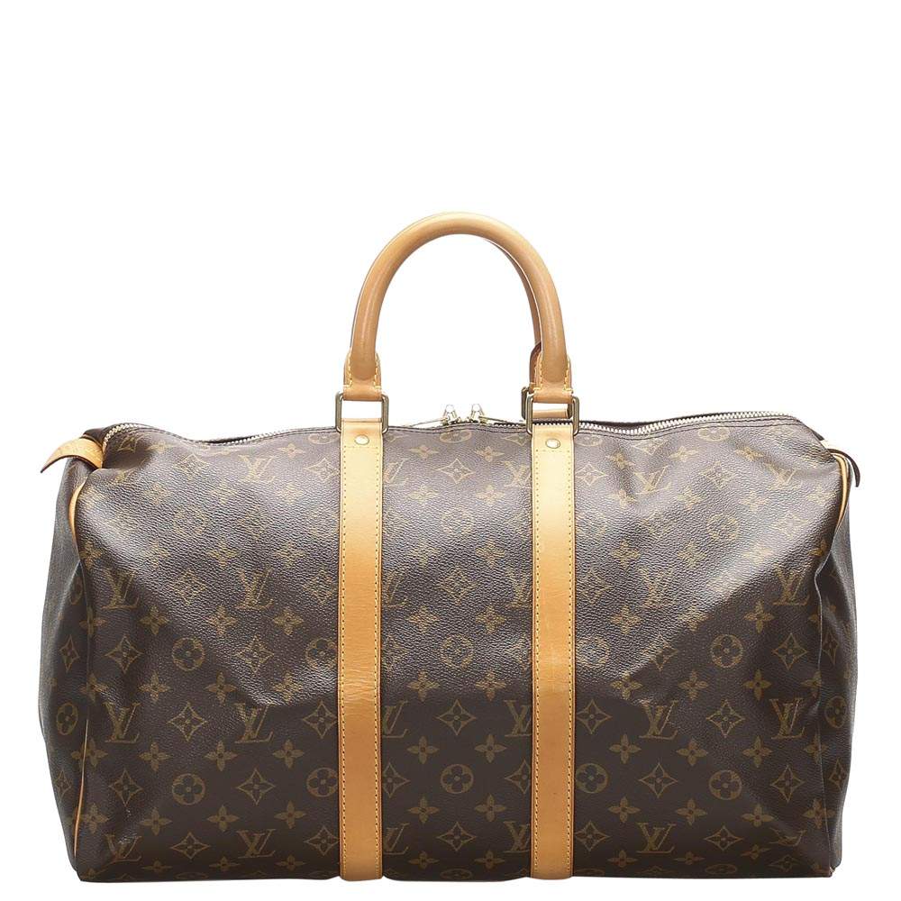Pre Owned Louis Vuitton  Canvas  Keepall  45 Duffel Bags