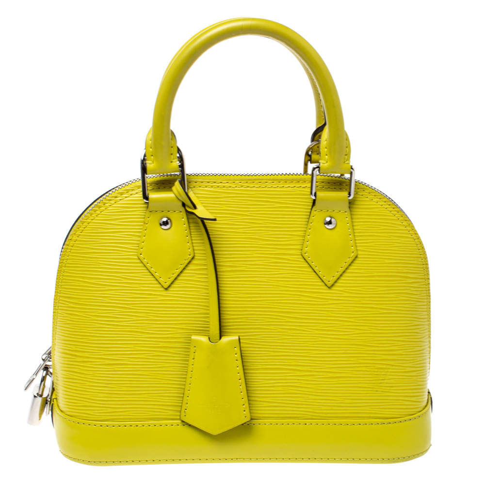Pre Owned Louis Vuitton Pistache Epi Leather Alma BB Bag