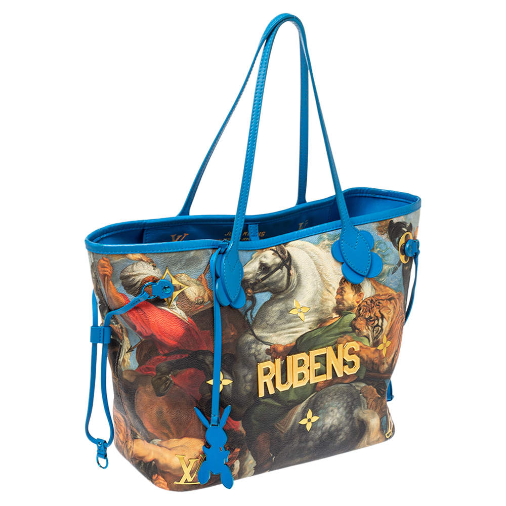 Louis Vuitton x Jeff Koons Keepall Bandouliere Peter Paul Rubens Masters 50  Blue Multicolor in Coated Canvas with Brass