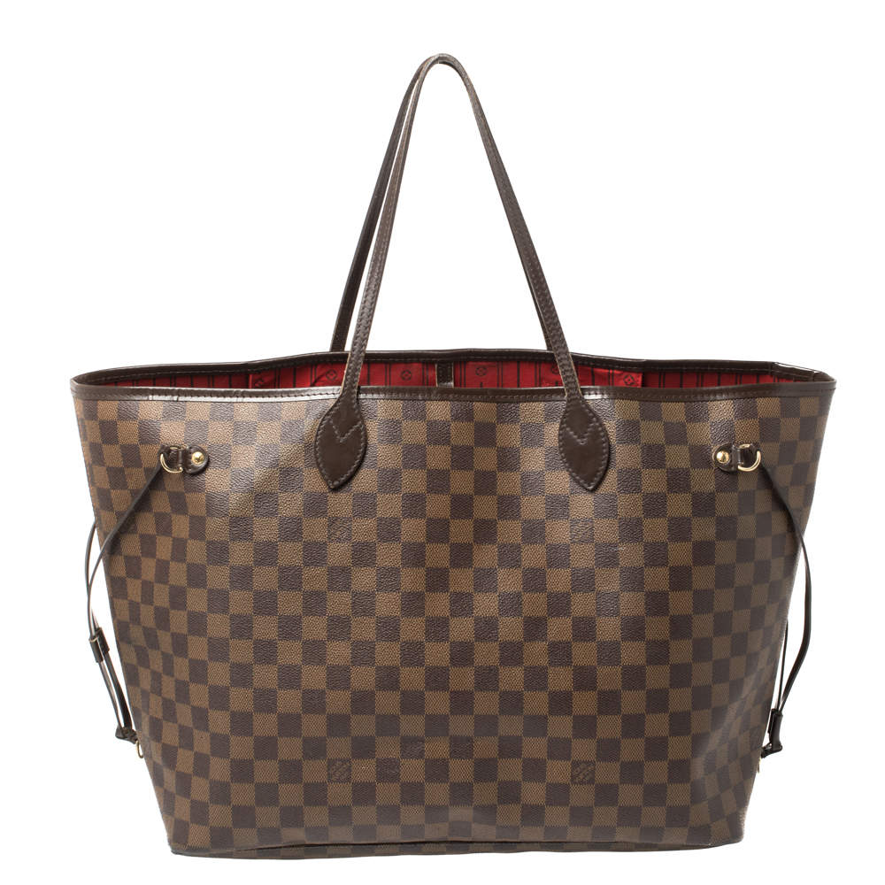 Pre Owned حقيبة لوي فيتون نيفرفول كانفاس دامييه أيبين GM