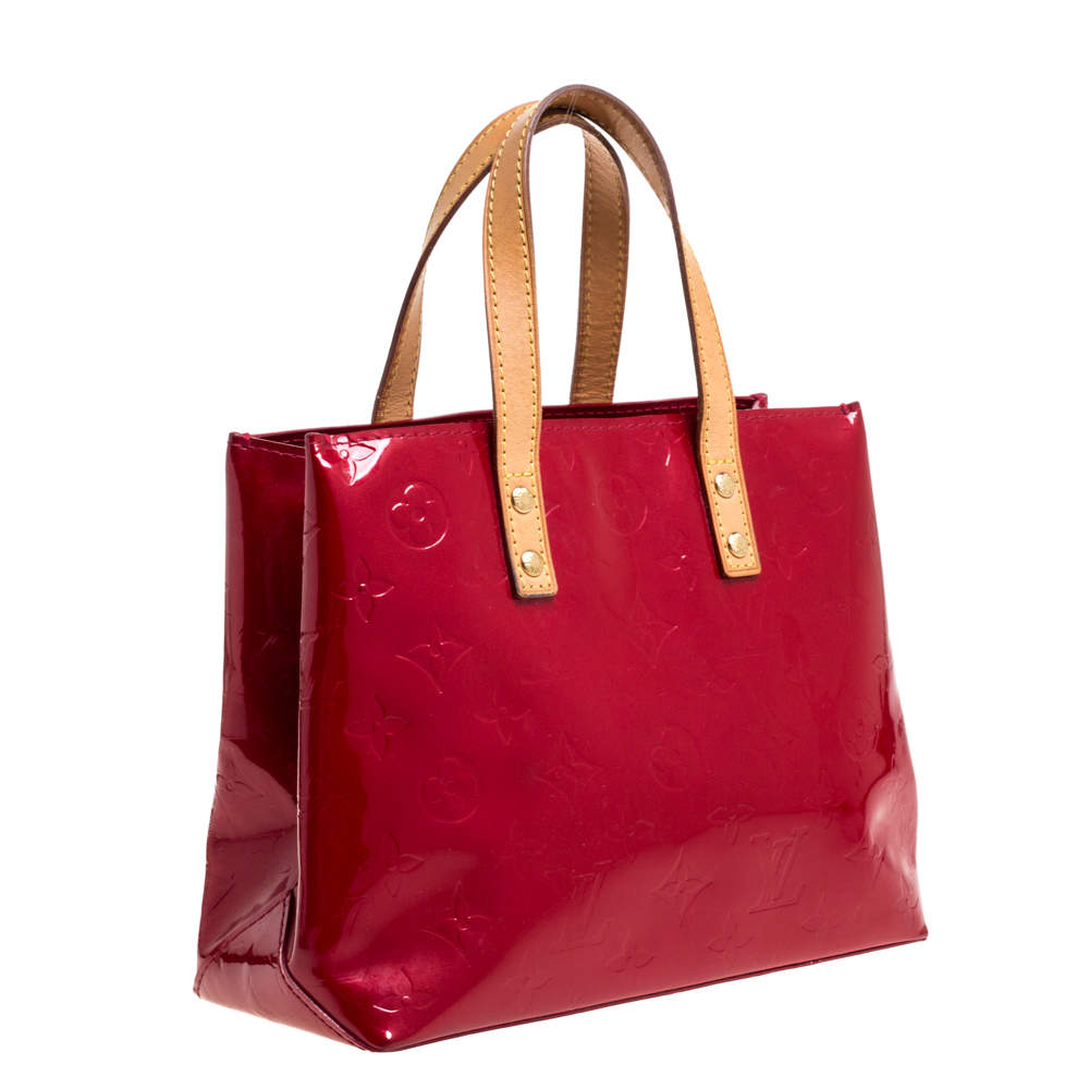 Louis Vuitton Vernis Reade MM Small Tote Hand Bag in Red Colour