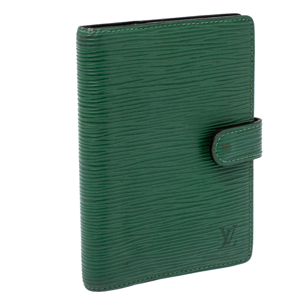 Louis Vuitton Green Epi Leather Small Ring Agenda Cover Louis Vuitton
