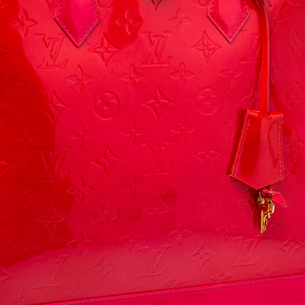 Louis Vuitton Rose Pop Monogram Vernis Alma GM Bag – The Closet