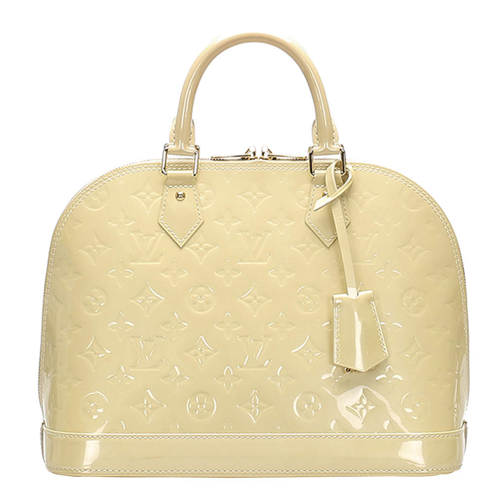 Louis Vuitton Beige Monogram Vernis Alma PM Bag