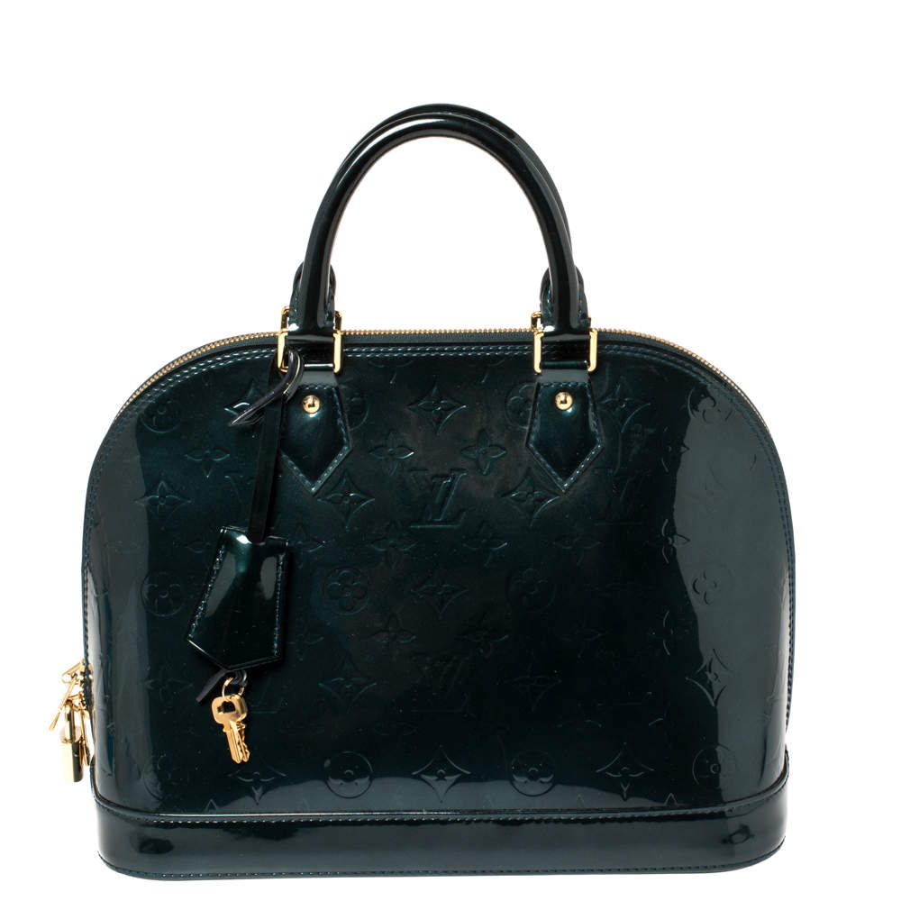 Louis Vuitton Bleu Nuit Monogram Vernis Leather Alma PM Bag Louis Vuitton