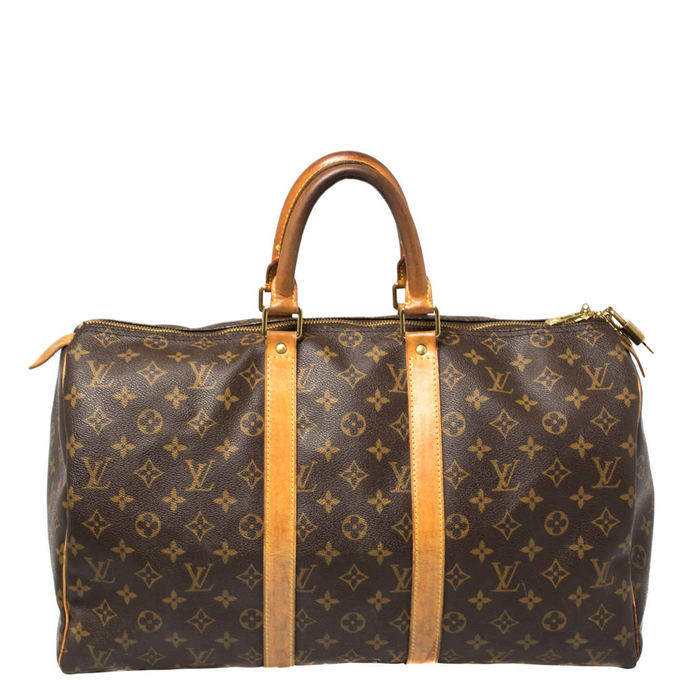 مملوكة مسبقًا Louis Vuitton Monogram Canvas Keepall 45 Bag