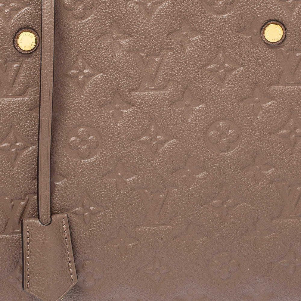 Louis Vuitton Taupe Monogram Empreinte Leather Montaigne MM Bag Louis  Vuitton