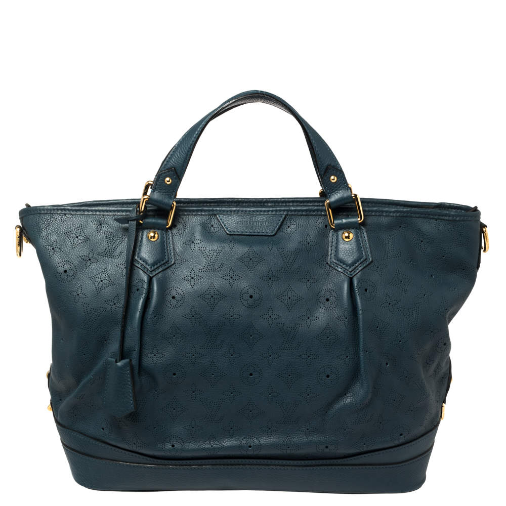 Pre Owned Louis Vuitton Marine Mahina Leather Stellar PM Bag