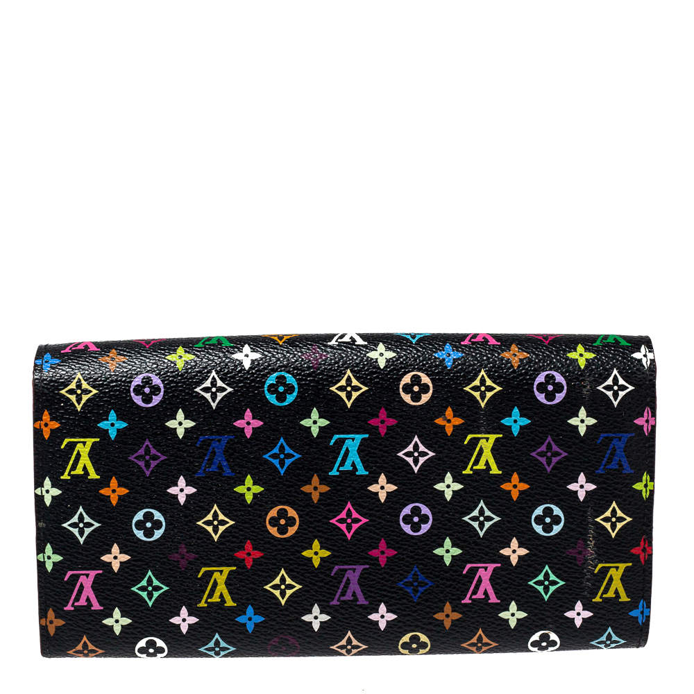 Louis Vuitton Black Monogram Multicolor Sarah Wallet - Yoogi's Closet