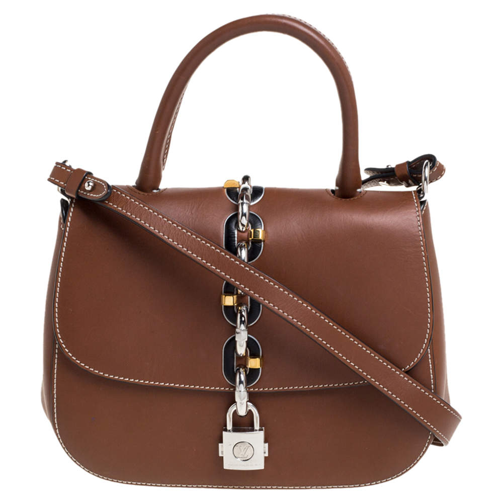 Pre Owned Louis Vuitton Brown Leather Chain It PM Bag