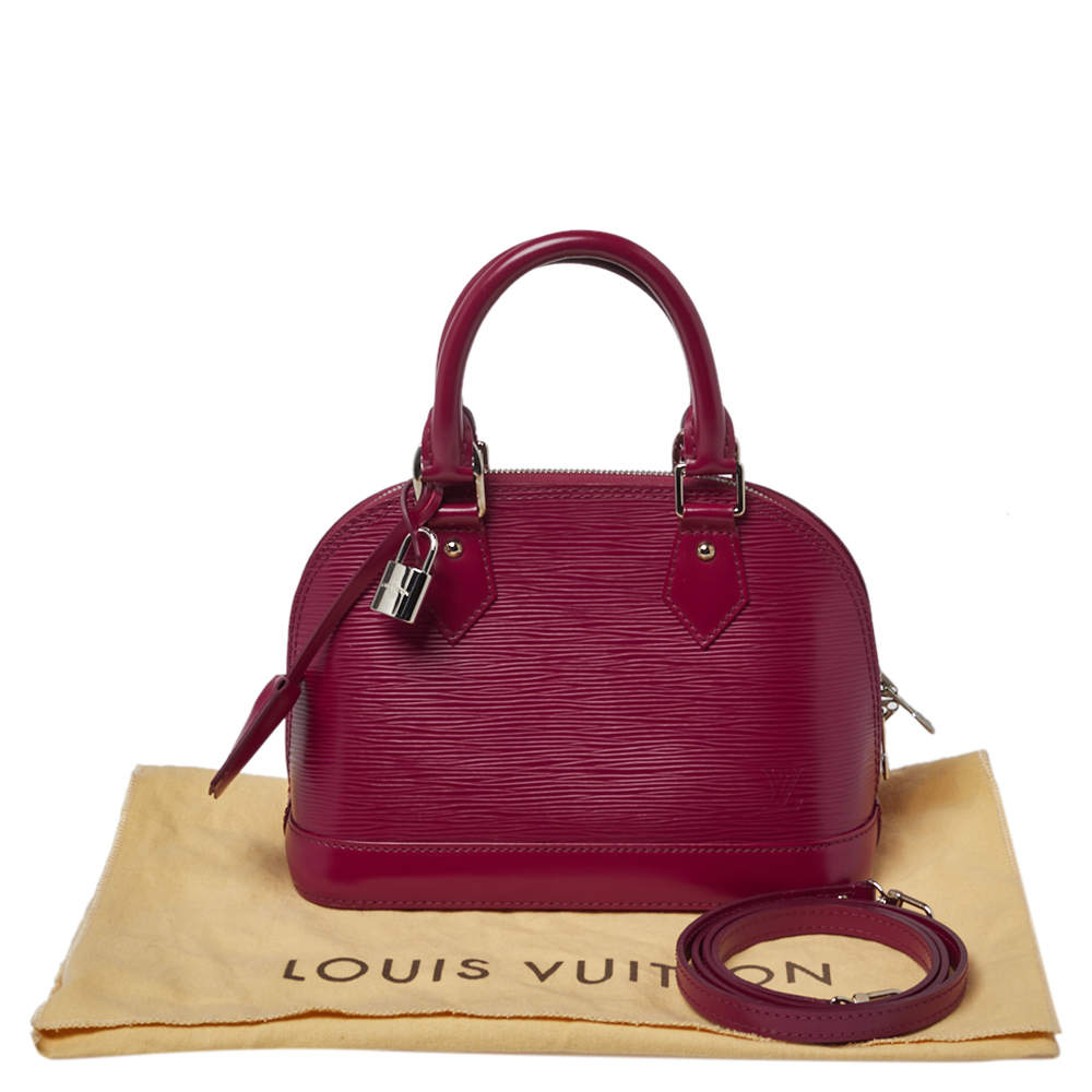 SOLD/LAYAWAY💕 Louis Vuitton Fuchsia Epi Leather Alma BB. Silver Hardware.  DC: MI 3103. Made in France.
