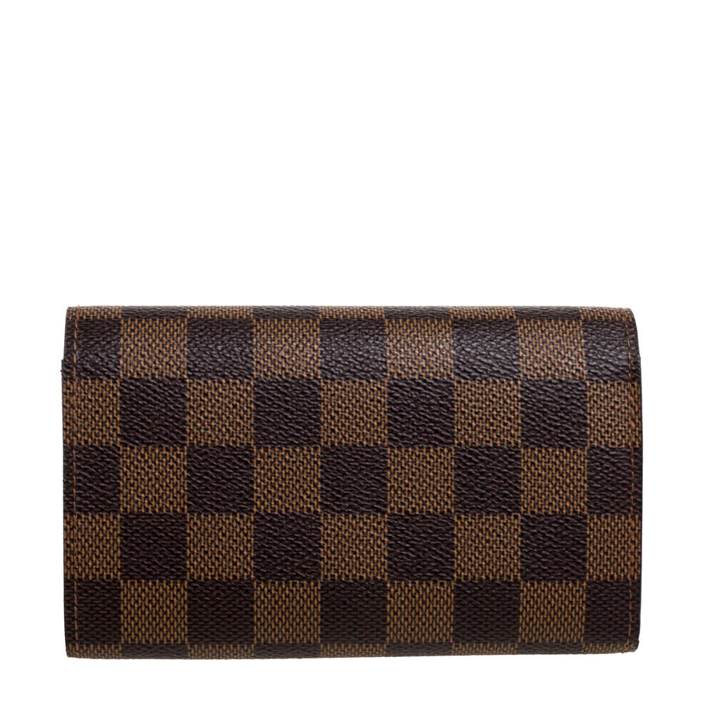 Louis Vuitton Damier Ebene Canvas Porte Monnaie Billets Tresor Wallet at  1stDibs