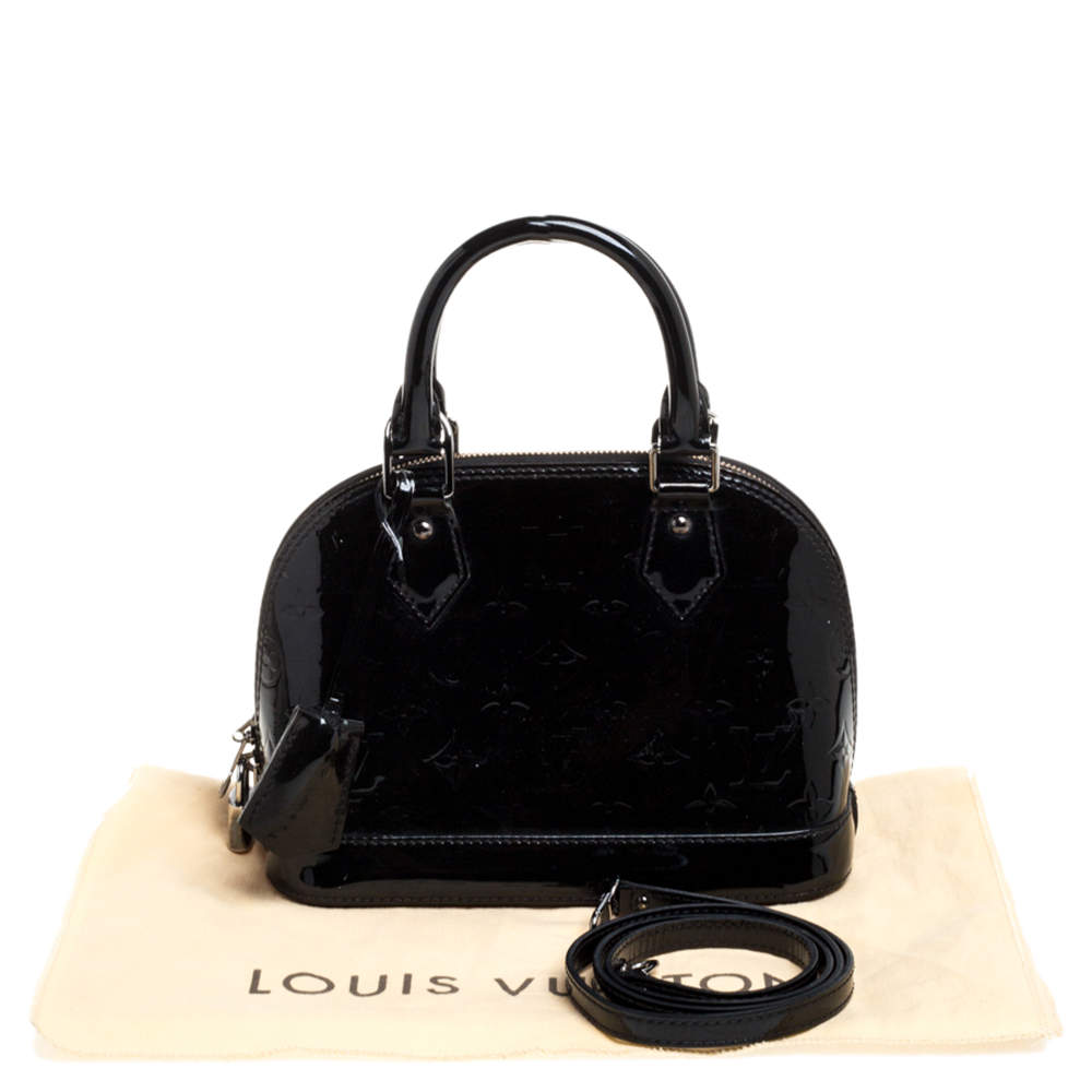 Alma bb leather handbag Louis Vuitton Black in Leather - 34900381