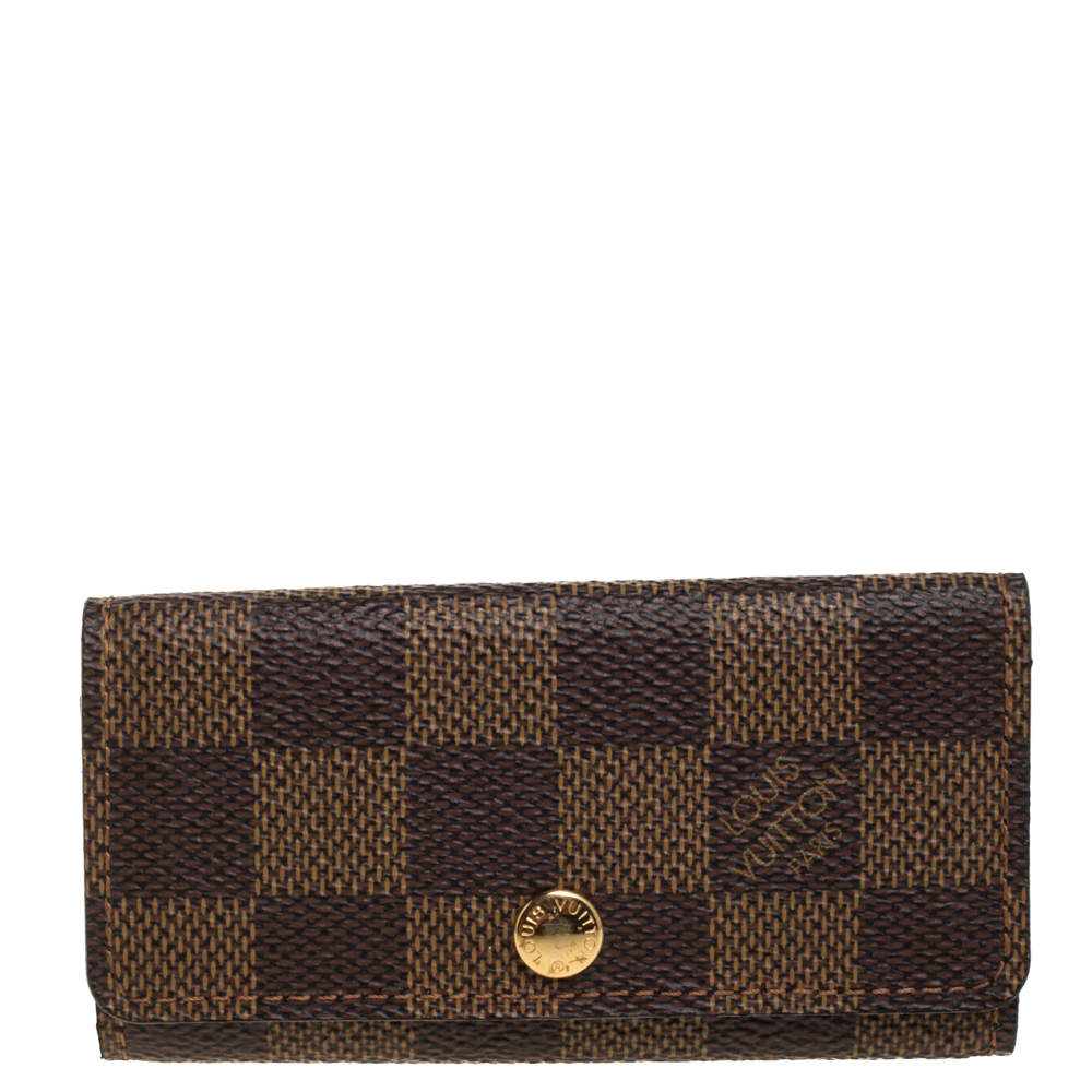 مملوكة مسبقًا Louis Vuitton Damier Ebene Canvas 4 Key Holder