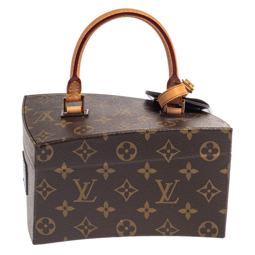 Frank Gehry x Louis Vuitton Monogram Canvas Twisted Box Bag worn