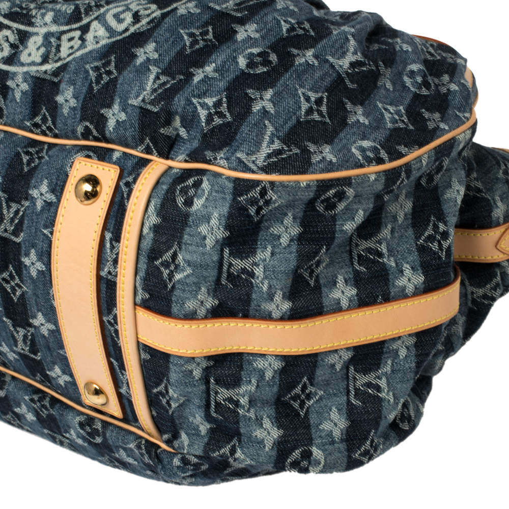 Louis Vuitton Limited Edition Monogram Denim Porte Epaule Raye GM Satc –  LuxeDH