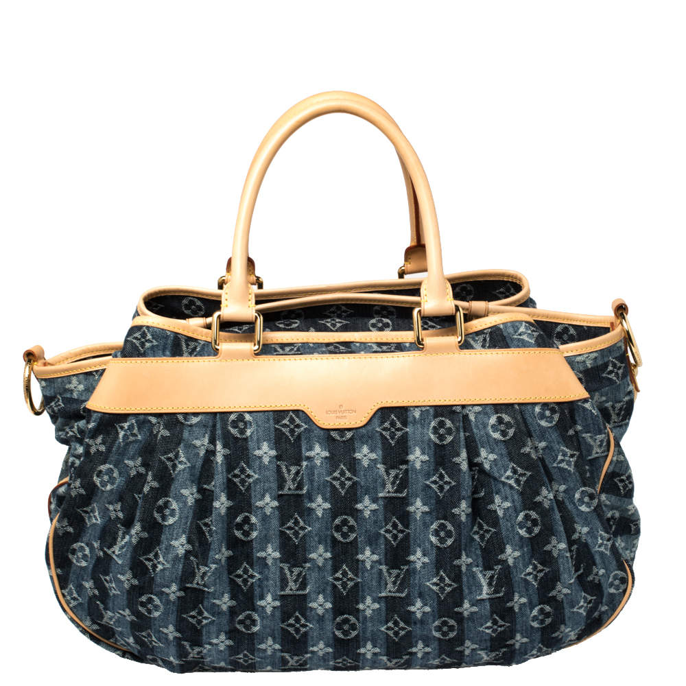 Louis Vuitton Blue Denim Degrade Sunrise Bag w/Neon Orange Shoulder Strap  ref.327651 - Joli Closet