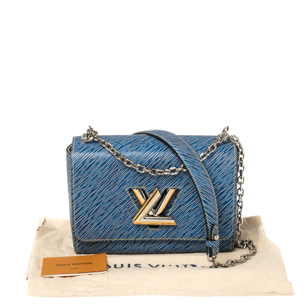 Twist leather handbag Louis Vuitton Blue in Leather - 25184200