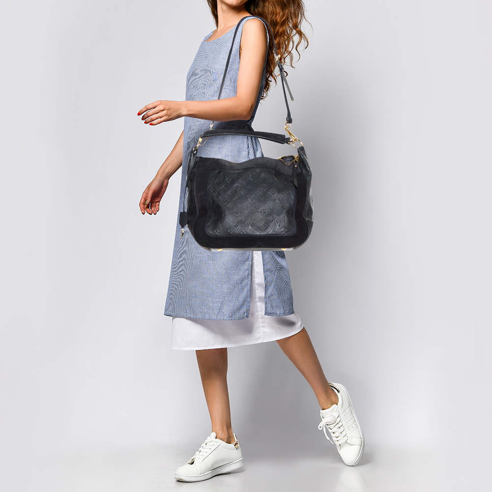 Louis Vuitton Bleu Infini Monogram Empreinte Leather Audacieuse GM Bag