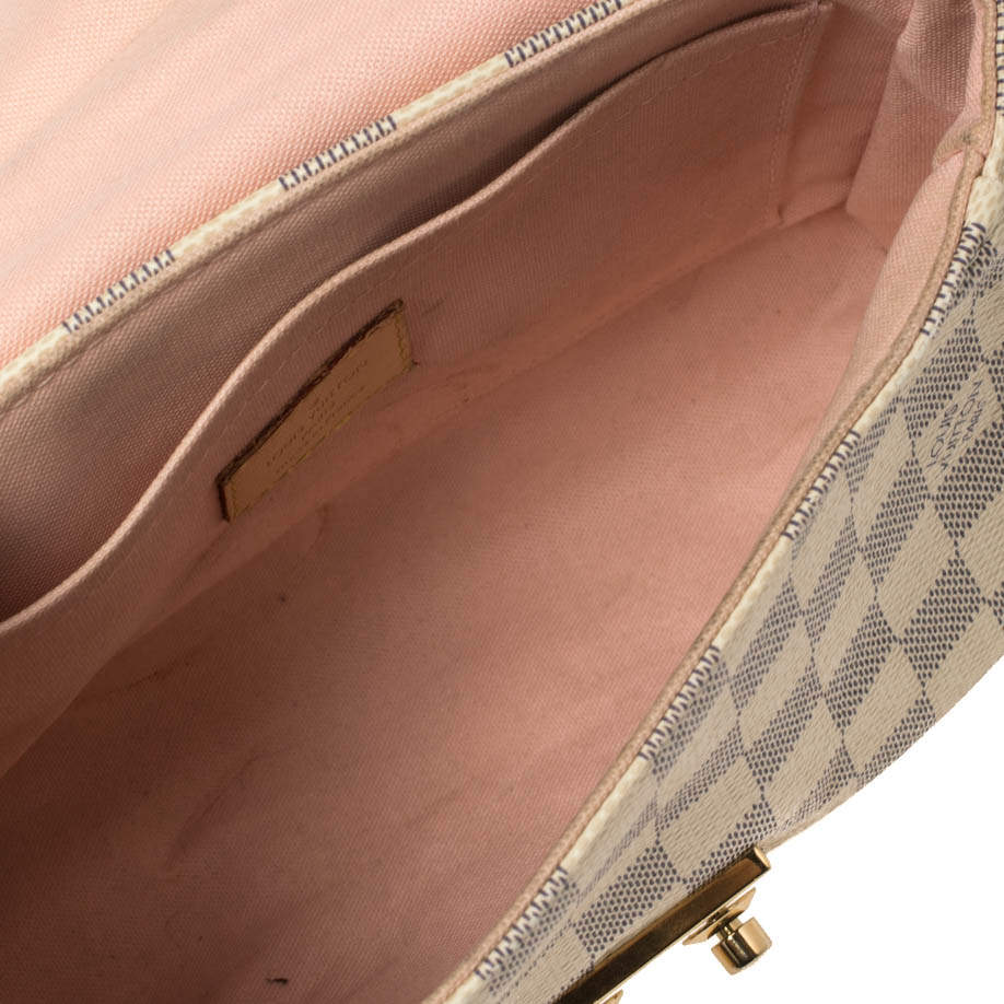 Louis Vuitton LV Croisette damier azur Beige Leather ref.384830