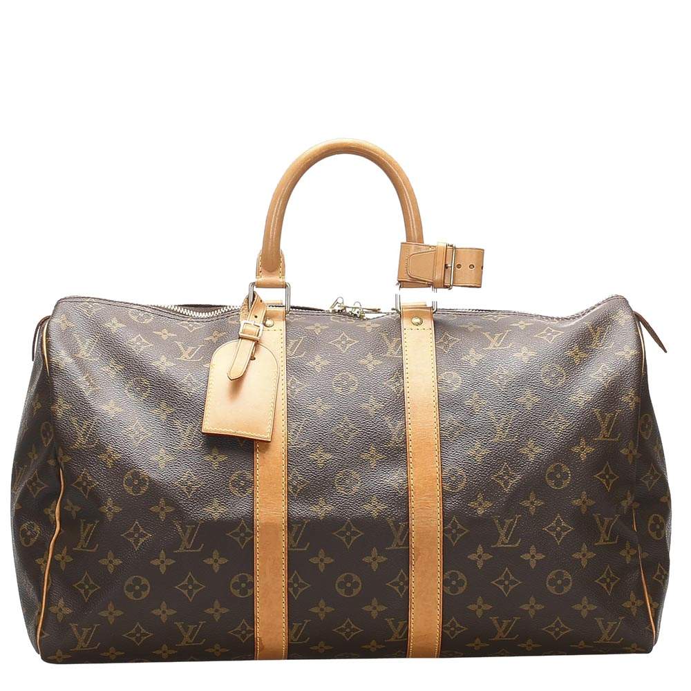 مملوكة مسبقًا Louis Vuitton Brown Monogram Canvas Keepall 45 bag   