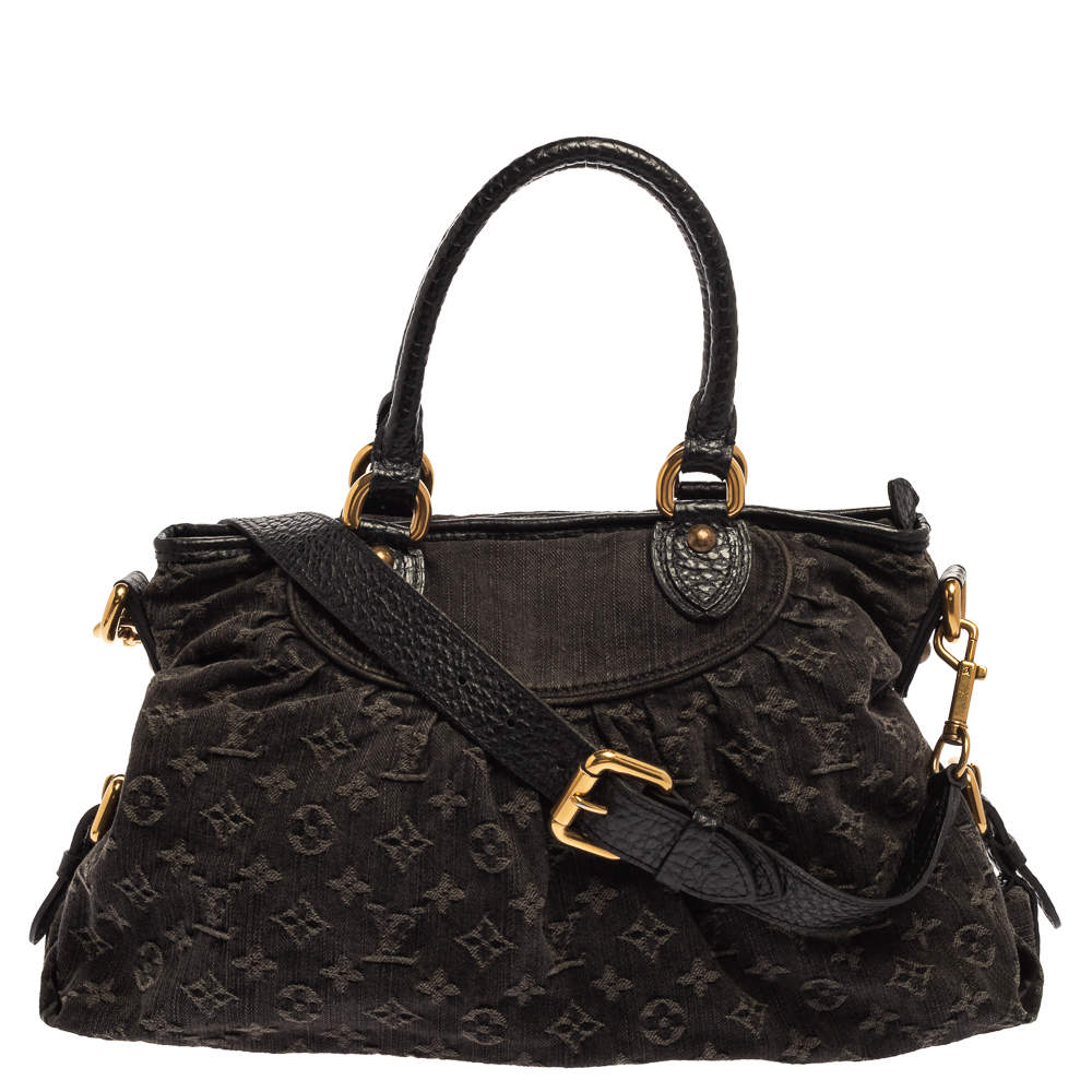 Pre Owned حقيبة لوى فيتون نيو كابى دنيم مونوغرامية سوداء MM