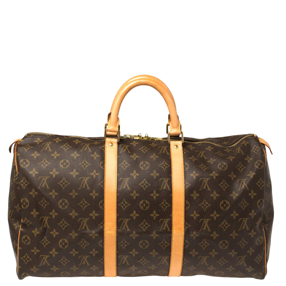 Pre Owned Louis Vuitton Monogram Canvas Keepall 50 Bag