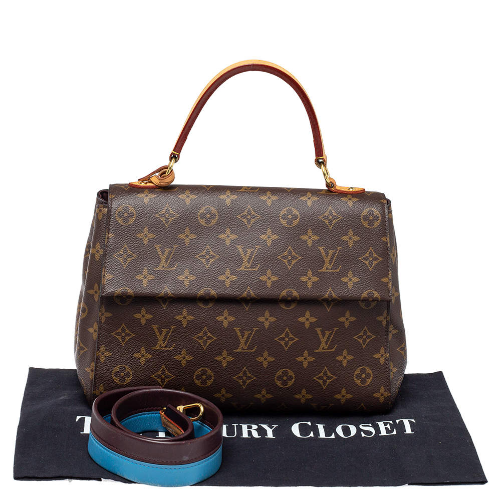 LOUIS VUITTON Cluny MM Monogram Canvas Shoulder Bag Brown