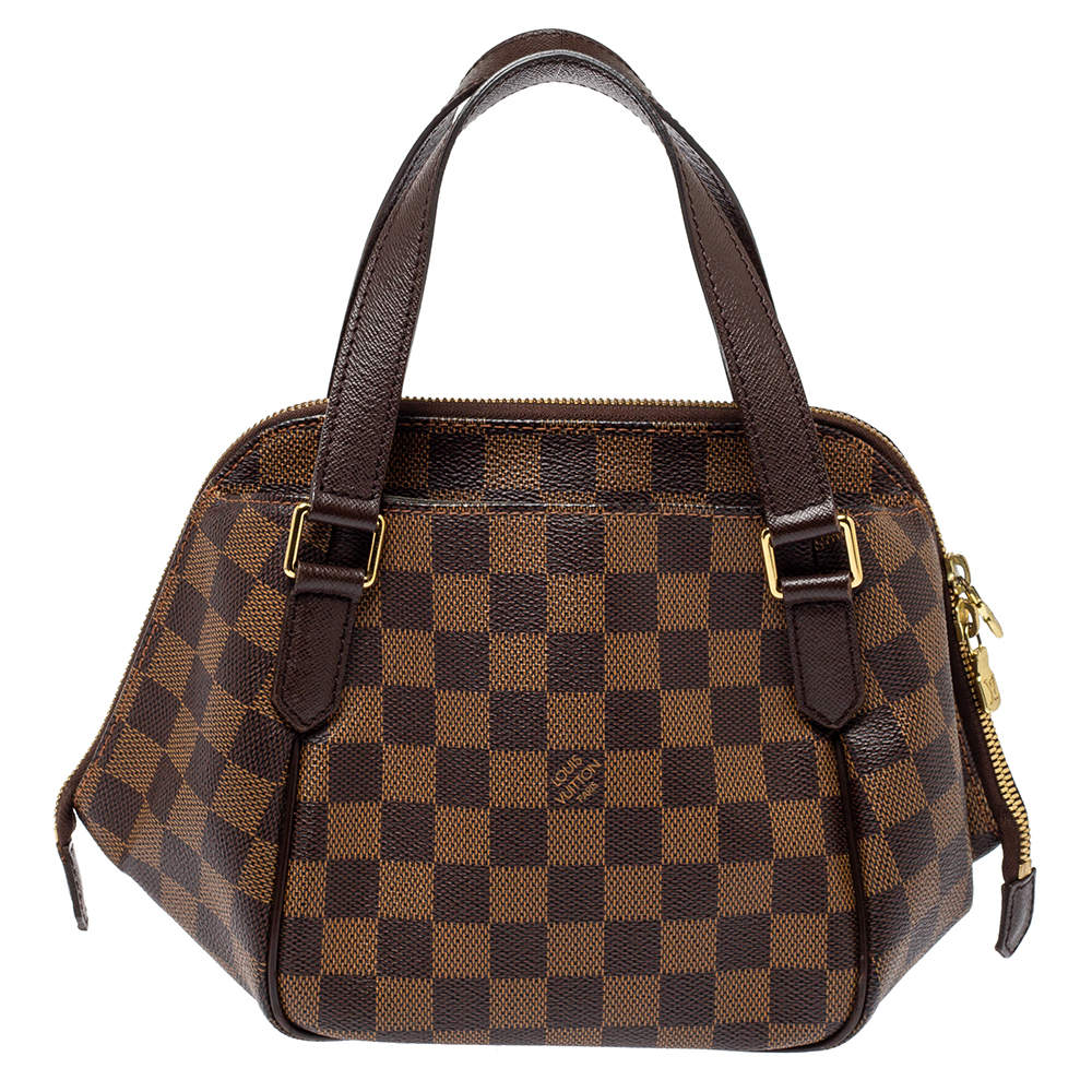 Louis Vuitton Belem PM Damier Ebene Satchel Bag Brown