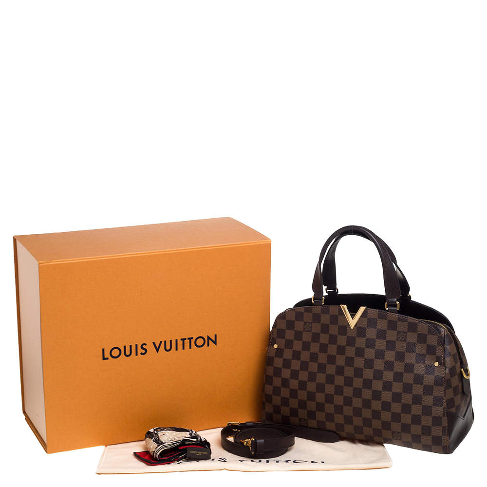 Louis Vuitton Damier Ebene Kensington Bowling Satchel - Brown Satchels,  Handbags - LOU313181