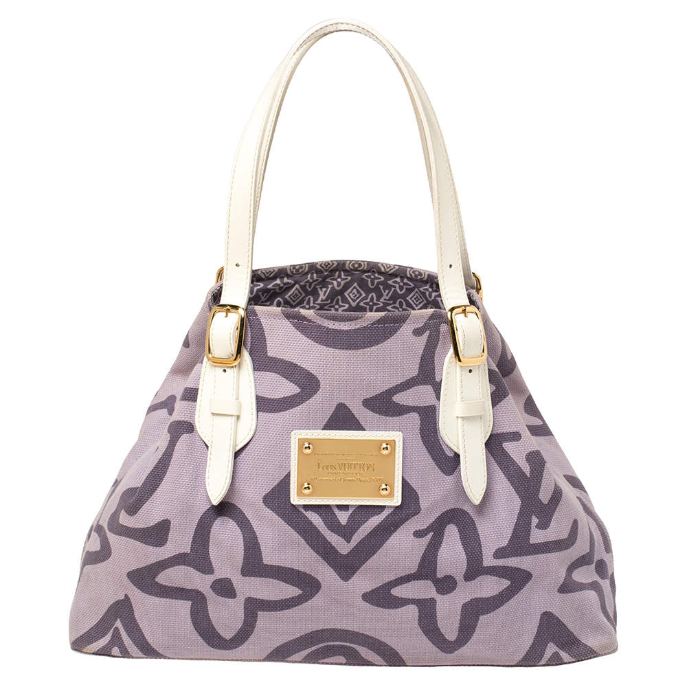 Pre Owned Louis Vuitton Lilac Tahitienne Cabas Limited Edition PM Bag