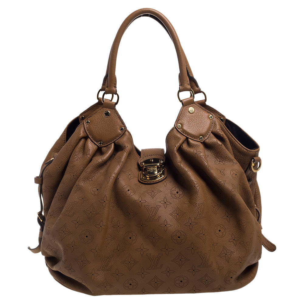 Louis Vuitton Tan Monogram Mahina Leather L Bag