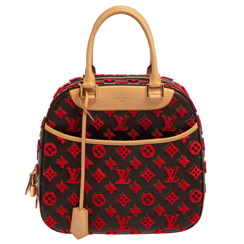 Louis Vuitton Tuffetage Deauville Cube in Red / Rouge Limited