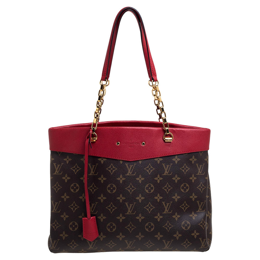 Pre Owned Louis Vuitton Cerise Monogram Canvas Pallas Shopper Bag