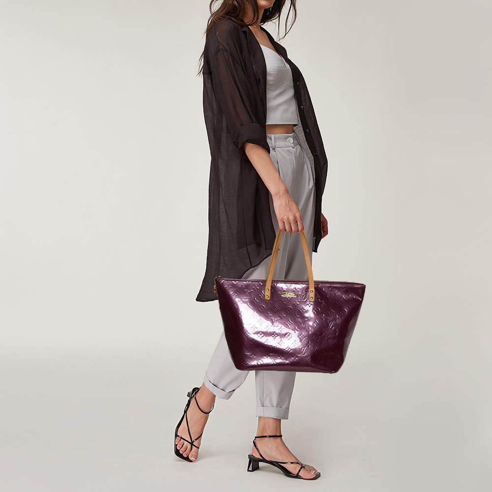 Louis Vuitton Amarante Monogram Vernis Bellevue PM Tote Bag Purple
