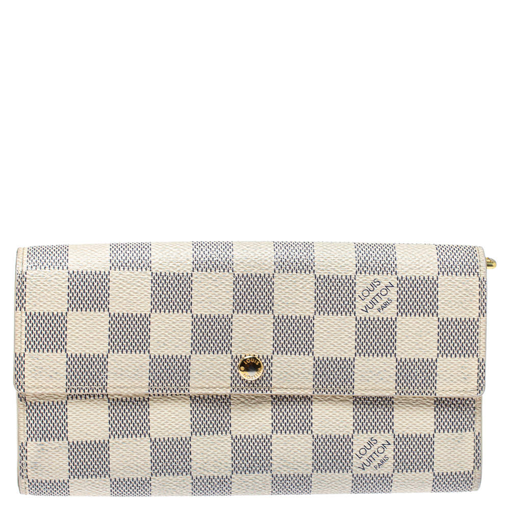 Pre Owned محفظة لوي فيتون سارة كانفاس آزور دامييه