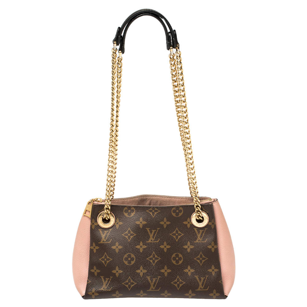 Louis Vuitton Surene BB Shoulder Bag Monogram Canvas Leather Brown Bla –  Gaby's Bags