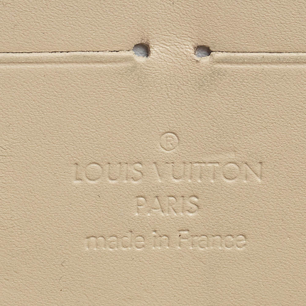 Louis Vuitton Cream White Monogram Vernis Zippy Wallet Louis Vuitton