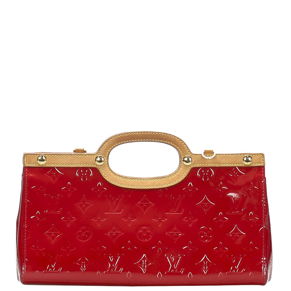 Louis Vuitton Red Monogram Vernis Roxbury Drive Bag