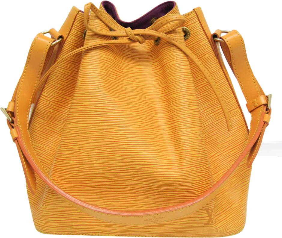 Louis Vuitton Yellow Leather Epi Petit Noe Shoulder Bag