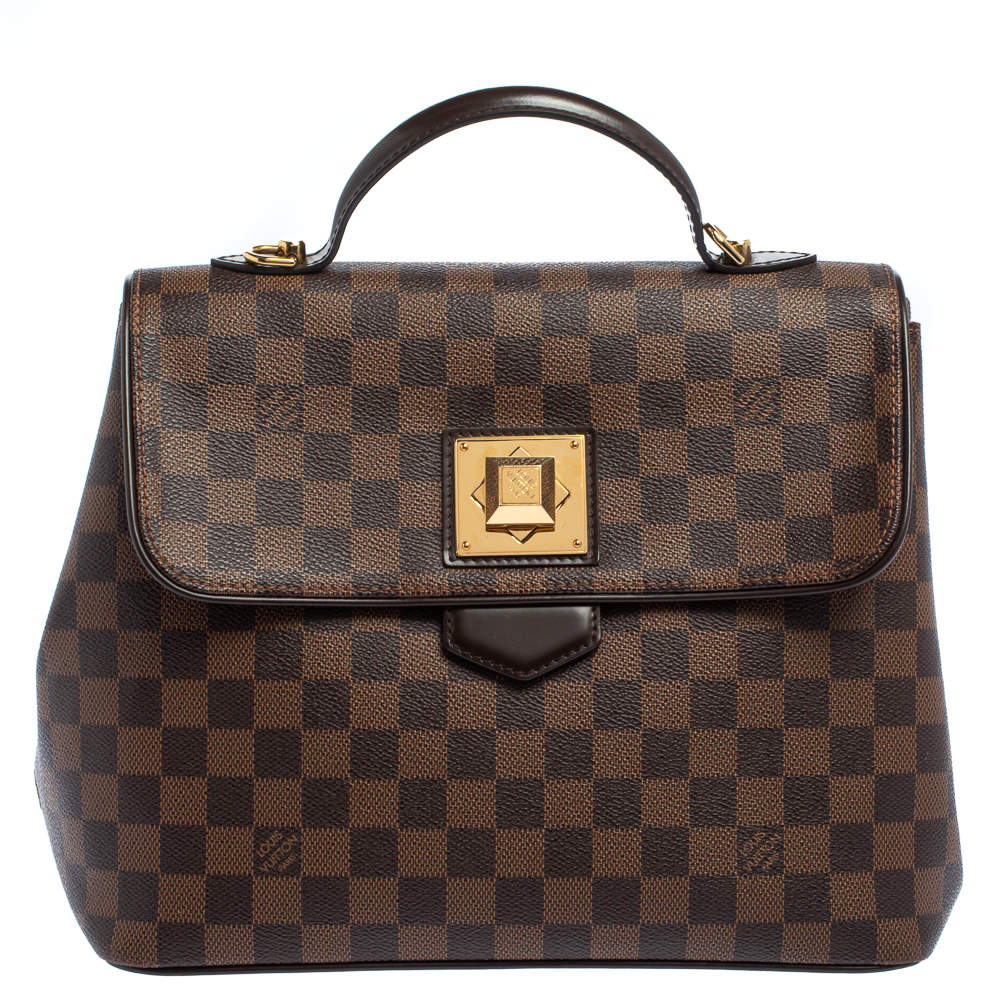 Pre Owned Louis Vuitton Damier Ebene Canvas Bergamo MM Bag