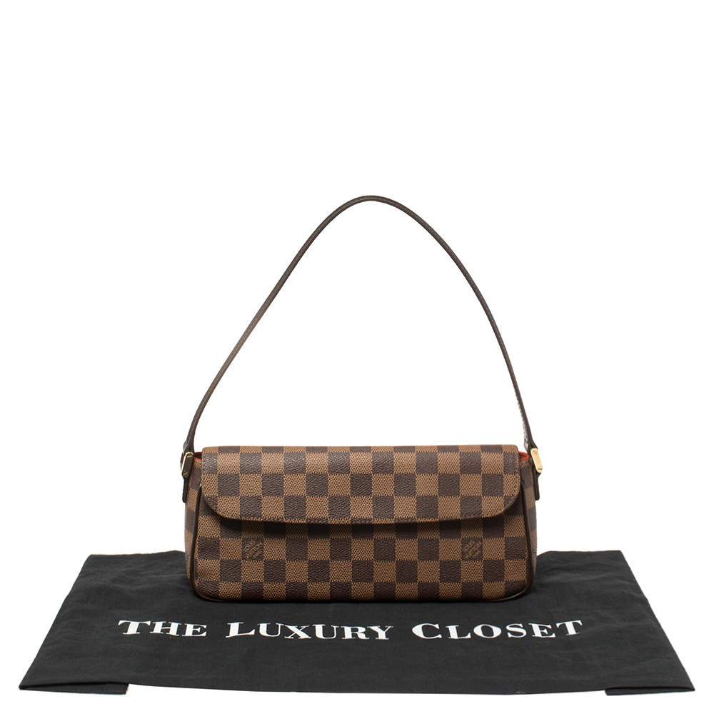 Louis Vuitton Recoleta Ebene Damier Canvas Hand Bag ○ Labellov