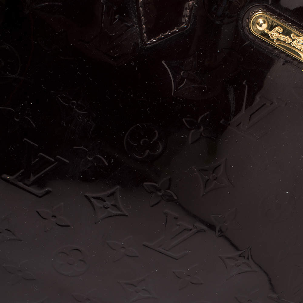 used Pre-owned Louis Vuitton Monogram Vernis Wilshire PM M93641 Women's Handbag Amarante (Good), Adult Unisex, Size: (HxWxD): 18cm x 30cm x 11cm /